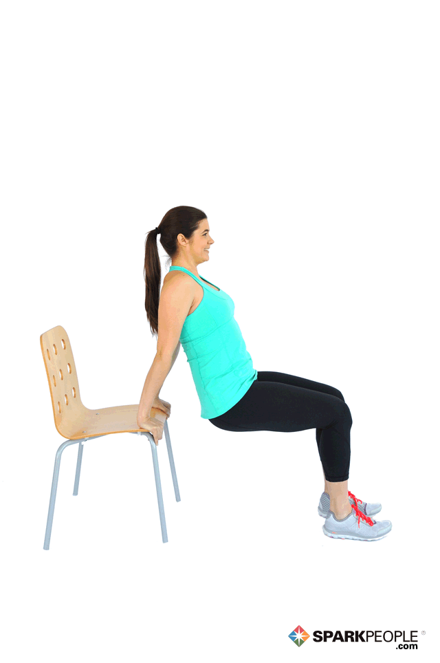  Triceps Dips with Bent Knees Exercise 